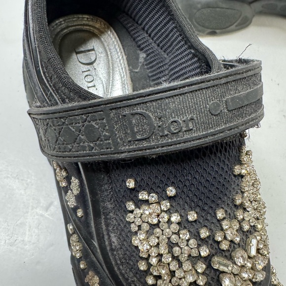 Dior Black Embellished Low Top Sneakers Size 36.5 - Picture 6 of 8